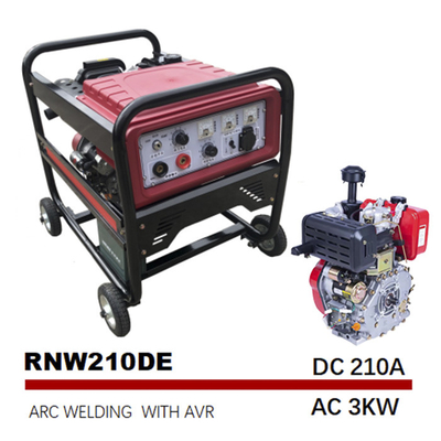 210A Arc DIESEL موتور جوشکار ژنراتور مخزن کوچک 12.5 لیتری