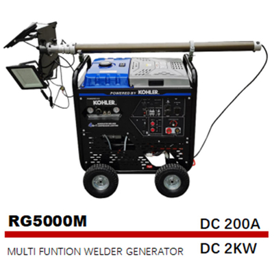 ژنراتور برج روشنایی کمپرسور هوا 5000W 50Hz 4 In I Multifunction Welders