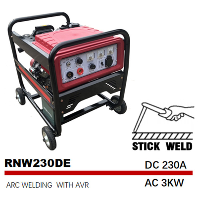 مجموعه جوشکاری SMAW با فرکانس متوسط ​​230A DC 1.6kw Diesel Arc Welder