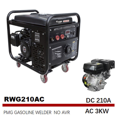 AC 3kw Petrol 210A Manual Metal Arc Welding Equipment 15HP Engine Welding Equipment