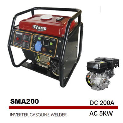 AC 5 kw 200A قابل حمل موتور بنزینی جوشکار 420 سی سی ژنراتور شروع دستی