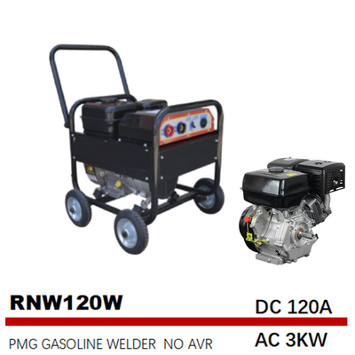 ژنراتور جوشکار 120 آمپر بنزینی RNW120W آهنربای دائمی AC 3kw