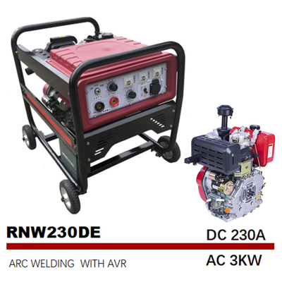 جوشکار 230A Arc Diesel Driven Welders 12.5L مخزن کوچک SMAW