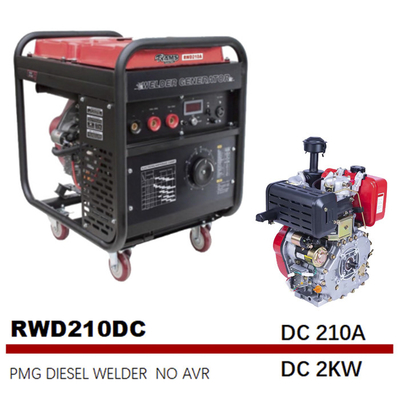 جوشکار موتور رانده ژنراتور مگنت دائمی فرکانس متوسط ​​DC 2KW 210A
