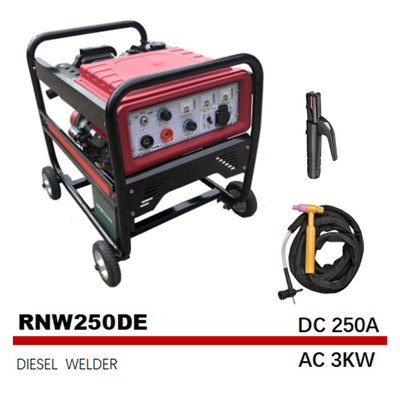 ژنراتورهای جوش قوس الکتریکی AC 3kw مخزن کوچک دیزل فرکانس متوسط