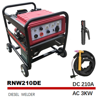 ژنراتور جوش قوس الکتریکی RNW210DE 210A ژنراتور 5.5 لیتری فرکانس متوسط ​​دیزل