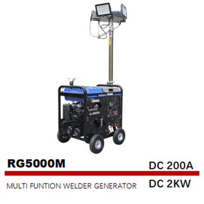ژنراتور برج روشنایی کمپرسور هوا 5000W 50Hz 4 In I Multifunction Welders