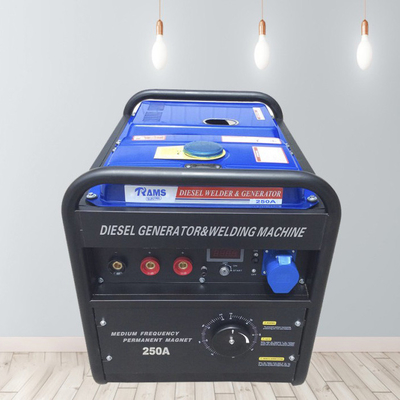 DC 2kw 250 Amp Diesel Welder 195FE Engine Electric Start Magnet دائمی